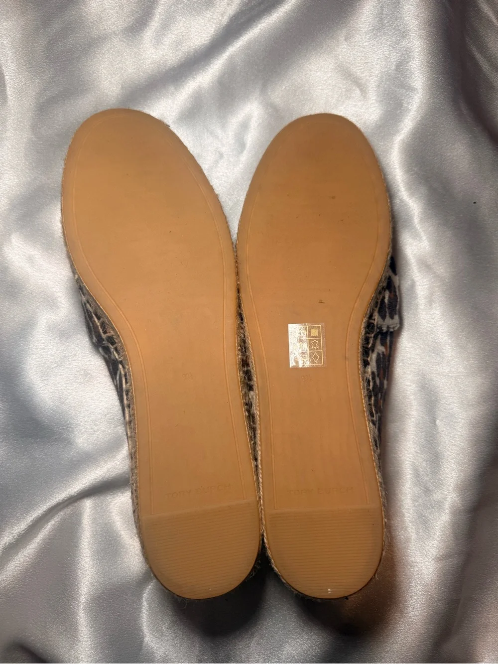 Tory Burch Leopard Espadrille Flats with Gold Logo
